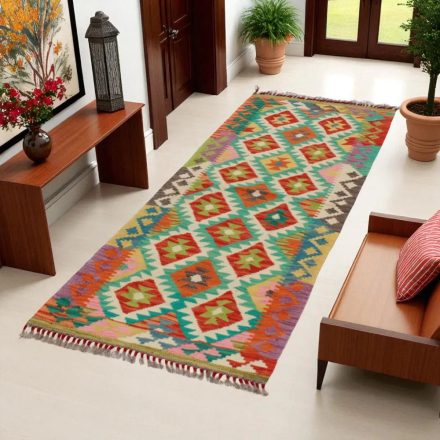 Covor kilim Chobi 72x203 kilim din lână țesut manual