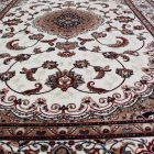 Covor clasic bej Isfahan 140x200 covor poliester pentru living sau dormitor