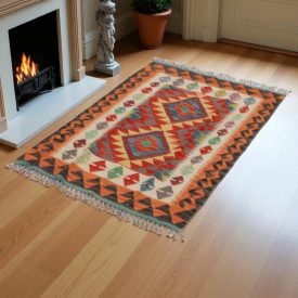   Covor kilim Chobi 84x124 afgane kilim din lână țesut manual 