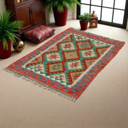 Covor kilim Chobi 80x112 afgane kilim din lână țesut manual 