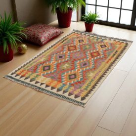   Covor kilim Chobi 104x153 afgane kilim din lână țesut manual 