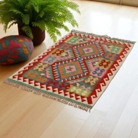   Covor kilim Chobi 100x151 afgane kilim din lână țesut manual 
