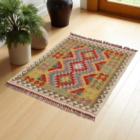   Covor kilim Chobi 87x122 afgane kilim din lână țesut manual 
