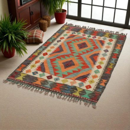 Covor kilim Chobi 129x89 afgane kilim din lână țesut manual 