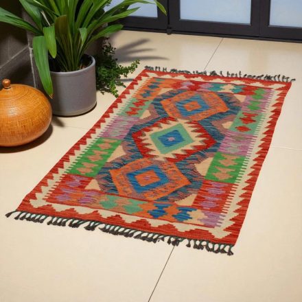 Covor kilim Chobi 126x80 afgane kilim din lână țesut manual 