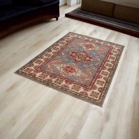 Covor oriental Kazak 125x186, lucrat manual