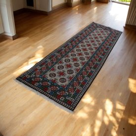 Covor traversă oriental Aqcha Bukhara 80x285 covor afgan lucrat manual