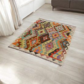 Covor Kilim afgan Chobi 110x146 Kilim etnic țesut manual