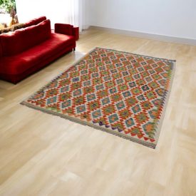 Covor Kilim lână Chobi 154x204 Kilim afgan țesut manual