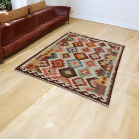 Covor Kilim afgan Chobi 148x203 Kilim etnic țesut manual