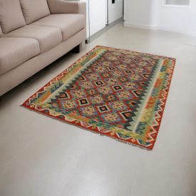 Covor Kilim afgan Chobi 150x204 Kilim etnic țesut manual