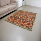 Kilim țesut manual Chobi 160x194 covor Kilim afgan din lână