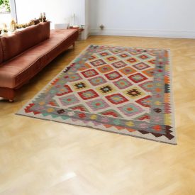   Kilim țesut manual Chobi 167x244 covor Kilim afgan din lână