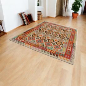 Covor Kilim afgan Chobi 205x295 Kilim etnic țesut manual