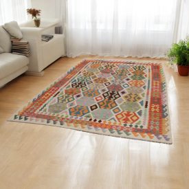 Covor Kilim etnic Chobi 200x300 Covor țesut manual afgan