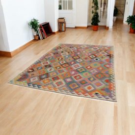 Kilim afgan Chobi 201x304 covor Kilim țesut manual