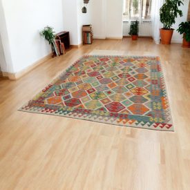 Covor Kilim afgan Chobi 210x295 Kilim etnic țesut manual
