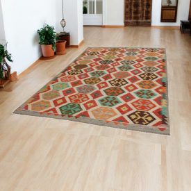 Covor Kilim afgan Chobi 201x308 Kilim etnic țesut manual