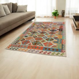 Covor Kilim lână Chobi 193x299 Kilim afgan țesut manual