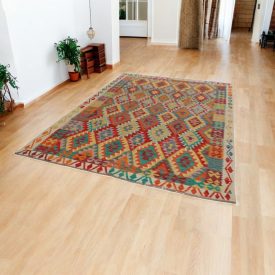 Covor Kilim etnic Chobi 200x296 Covor țesut manual afgan