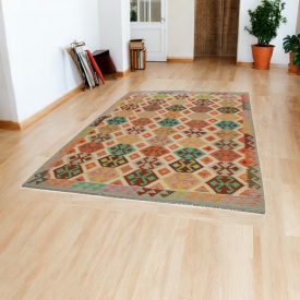 Covor Kilim etnic Chobi 206x304 Covor țesut manual afgan