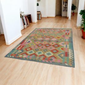 Covor Kilim lână Chobi 203x298 Kilim afgan țesut manual
