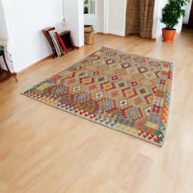 Covor Kilim afgan Chobi 200x308 Kilim etnic țesut manual