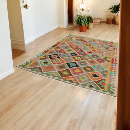 Covor Kilim etnic Chobi 195x303 Covor țesut manual afgan