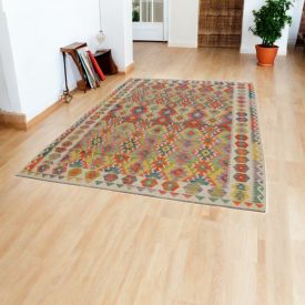  Kilim țesut manual Chobi 205x301 covor Kilim afgan din lână