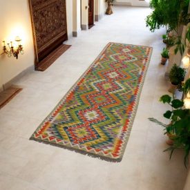Covor traversă Kilim afgan 80x285 covor Kilim țesut manual