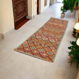 Traversă Kilim Maimana 88x295 Kelim afgan țesut manual