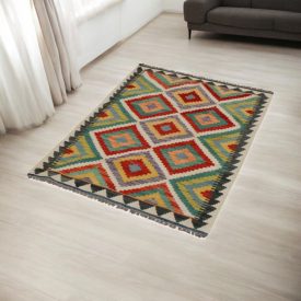 Covor Kilim etnic Chobi 87x127 Covor țesut manual afgan