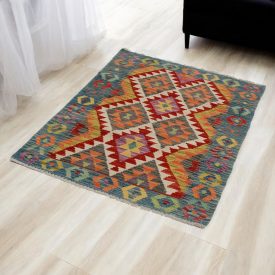 Covor Kilim afgan Chobi 86x126 Kilim etnic țesut manual