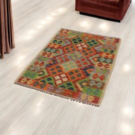 Covor Kilim lână Chobi 84x118 Kilim afgan țesut manual