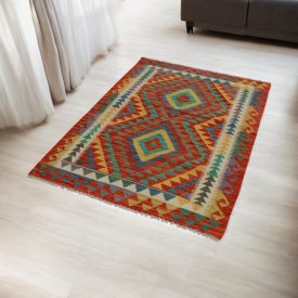   Kilim țesut manual Chobi 98x151 covor Kilim afgan din lână
