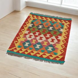 Covor Kilim lână Chobi 60x92 Kilim afgan țesut manual