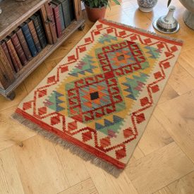 Covor Kilim afgan Chobi 60x87 Kilim etnic țesut manual