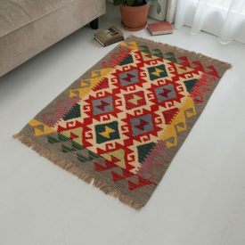 Covor Kilim autentic 66x93 Kilim afgan din lână