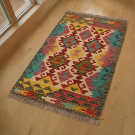 Covor Kilim din lână 59x92 Kilim țesut manual