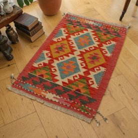 Covor Kilim afgan Chobi 60x91 Kilim afgan țesut manual