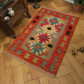 Covor Kilim autentic Chobi 59x90 Kilim etnic țesut manual