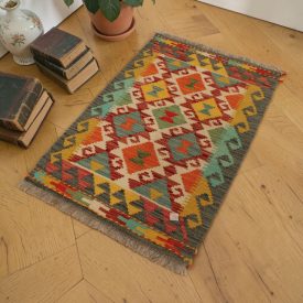 Covor Kilim autentic 64x84 Kilim etnic țesut manual