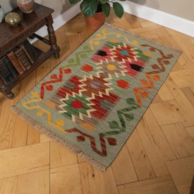 Covor Kilim autentic 58x90 Kilim etnic țesut manual