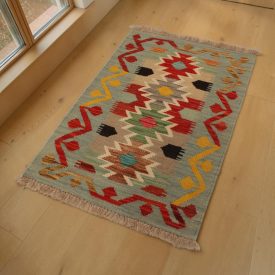 Covor Kilim afgan Chobi 59x90 Kilim din lână țesut manual
