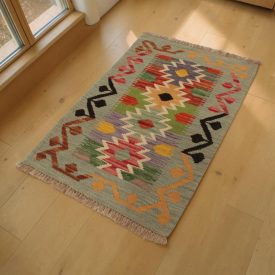 Covor Kilim afgan Chobi 65x92 Kilim etnic țesut manual