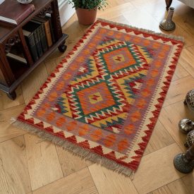 Covor Kilim etnic Chobi 61x87 Kilim țesut manual