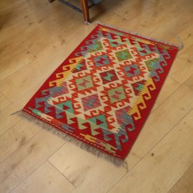 Covor Kilim etnic Chobi 62x87 Kilim din lână țesut manual