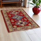 Covor oriental Kazak 101x143, lucrat manual