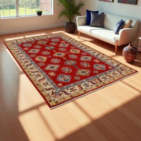   Covor Kazak 168x245 covor oriental lucrat manual pentru living