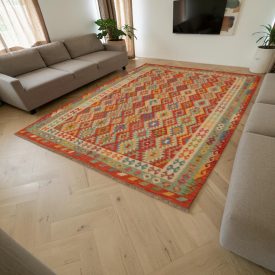 Covor Kilim Afgan Chobi 261x347 Kilim lână țesut manual
